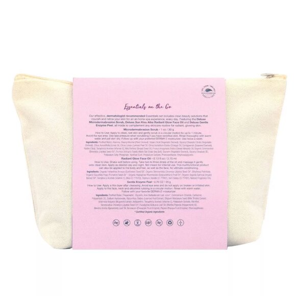 DERMA-E Purple Makeup Bag with Essentials on the Go Skincare Gift Set 4 pcs NWT - Picture 3 of 3